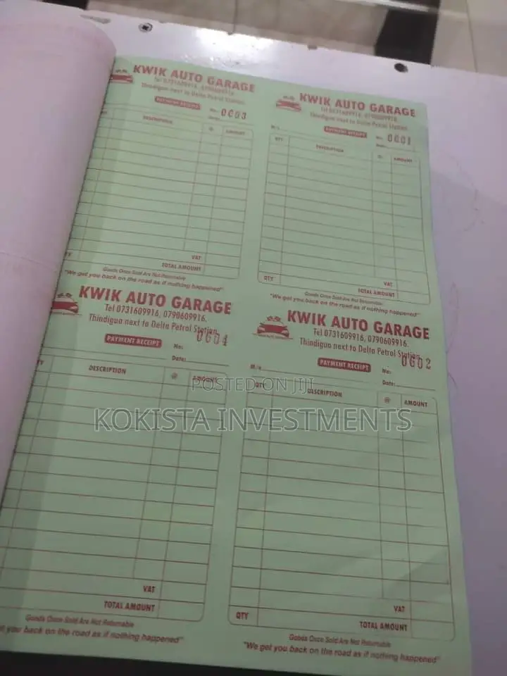 Receipt Books