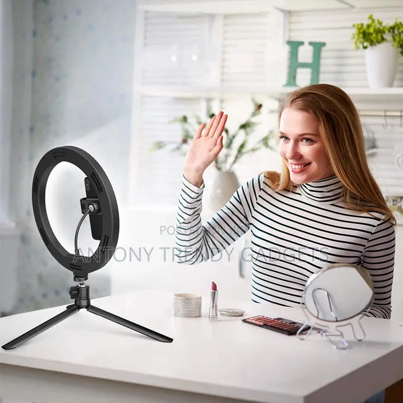 Led Selfie Ring Light Lamp With Tripod Stand Phone Clip For