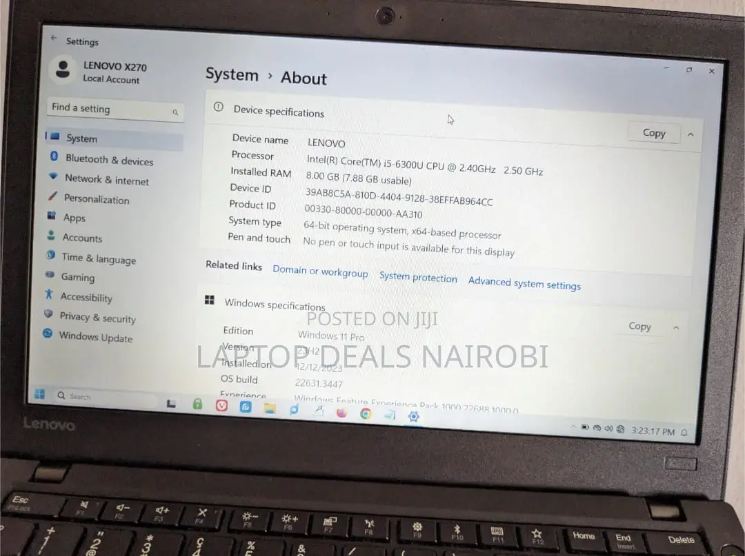 Laptop Lenovo ThinkPad X270 8GB Intel Core I5 SSD 256GB