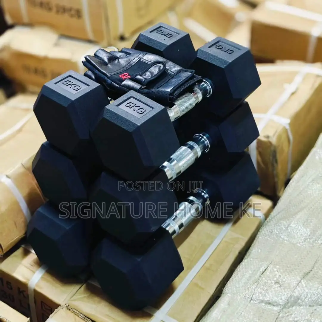 5kg Hexagonal Dumbells -Per Single Hand