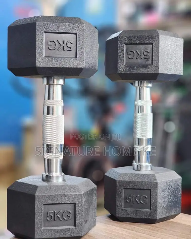 5kg Hexagonal Dumbells -Per Single Hand