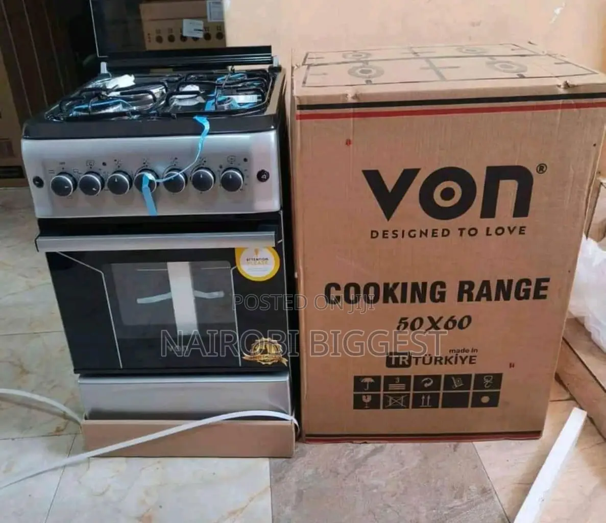 Von Hotpoint 50 By 60, 3g+1e Free Standing Cooker