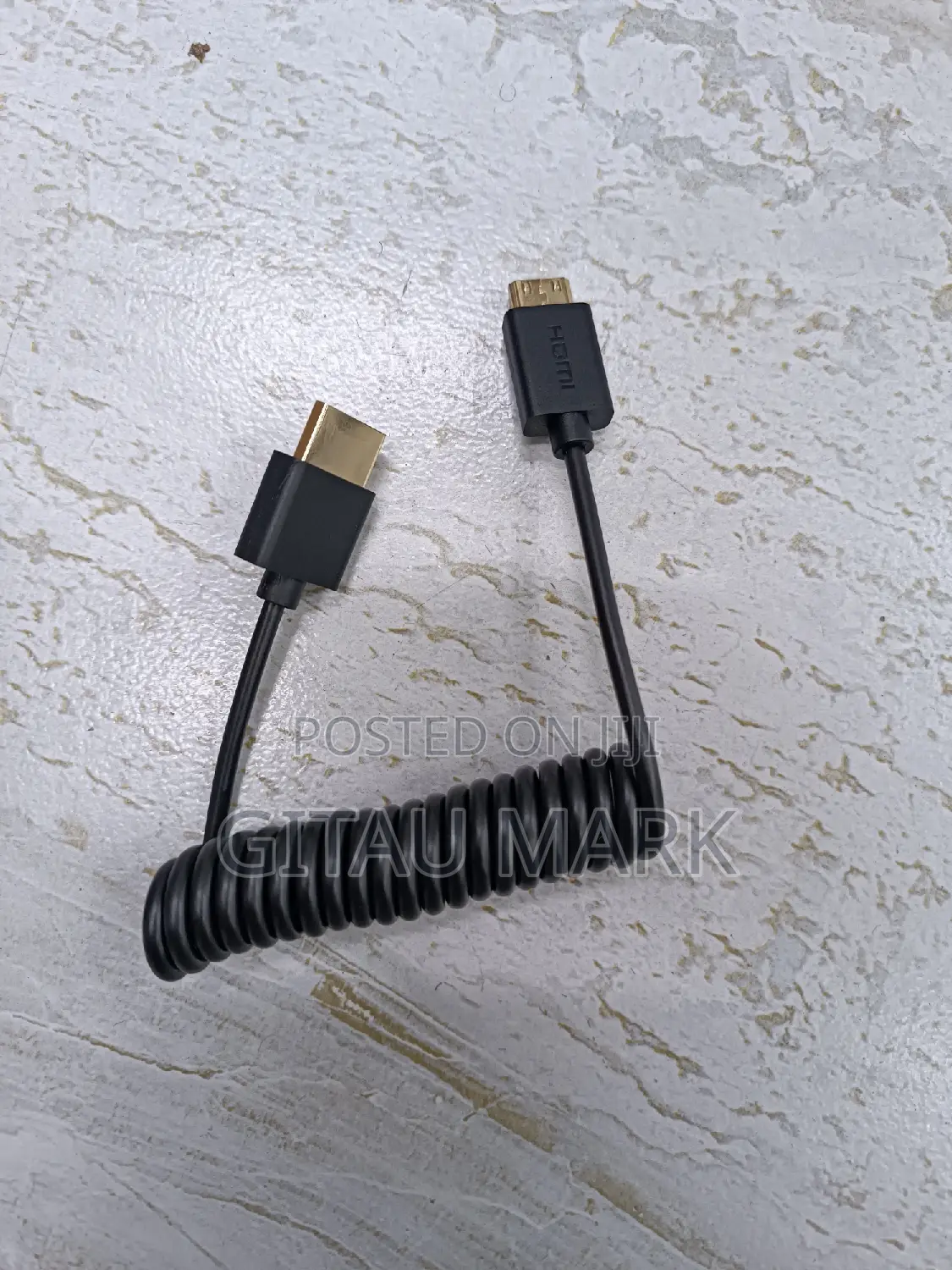 Mini HDMI to HDMI Cable Male to Male Coiled