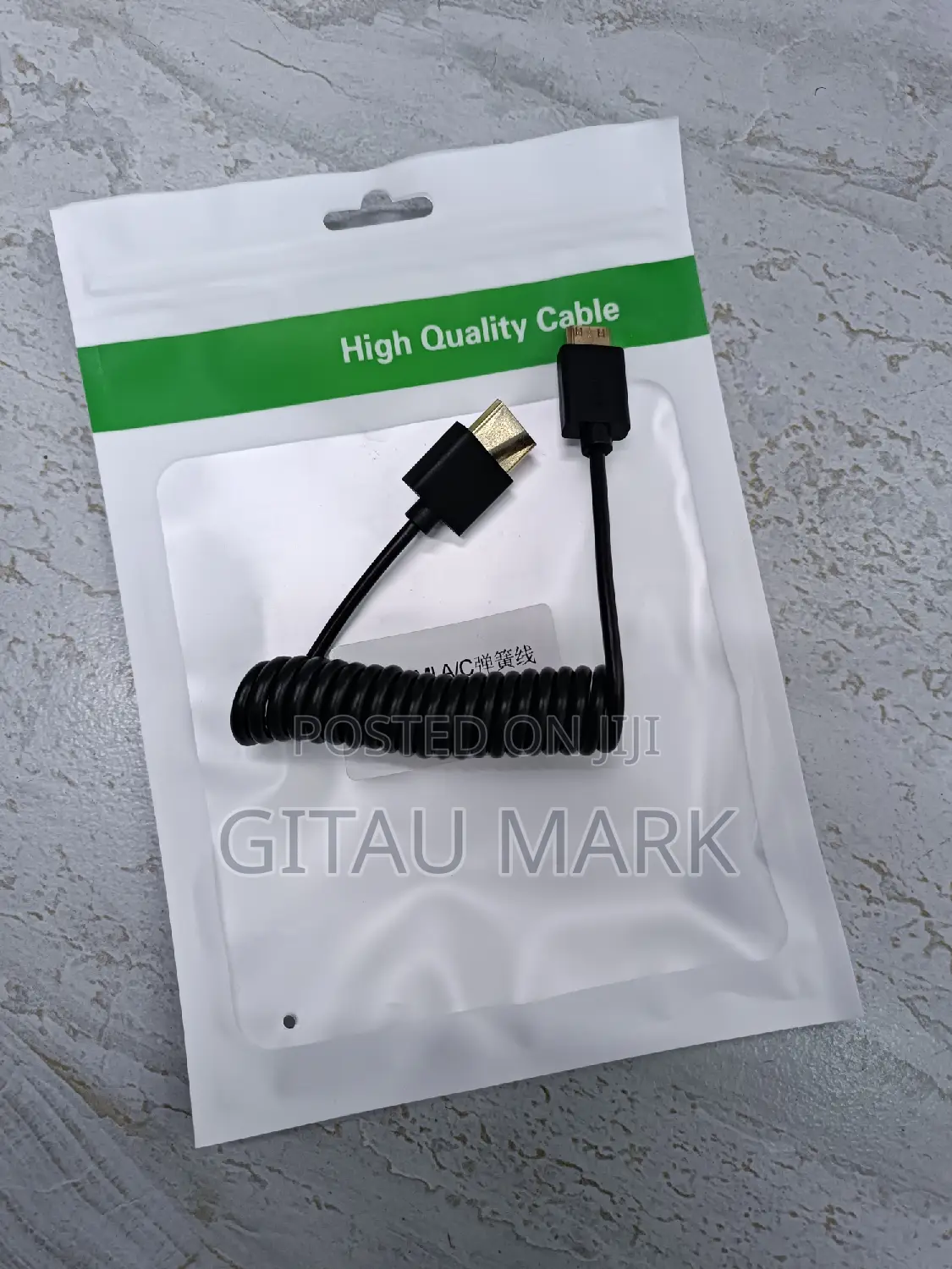 Mini HDMI to HDMI Cable Male to Male Coiled