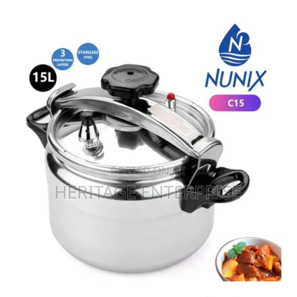 Manual Pressure Cooker - 15 Litres - Silver