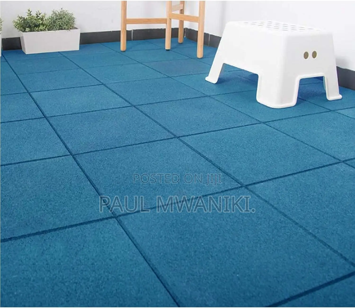 Gym Tiles Floor Rubber 50cmm×50cm×20mm Heavy Duty Rubber.
