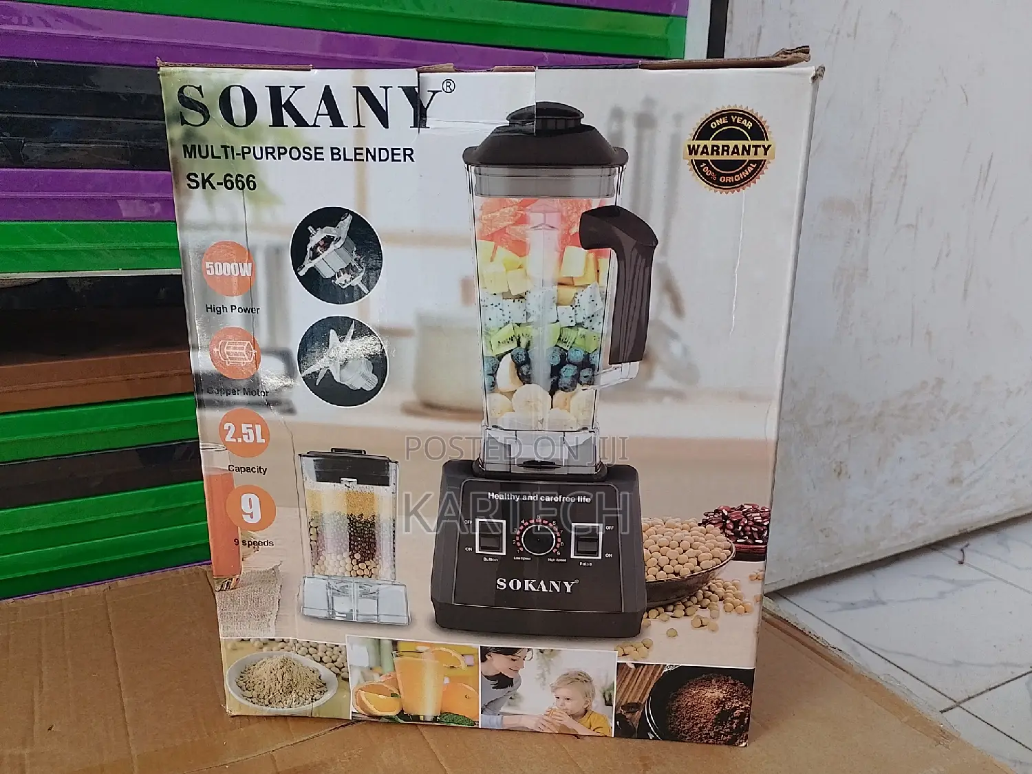 Sokany Multi-Purpose Blender Sk-666 2.5 Litres