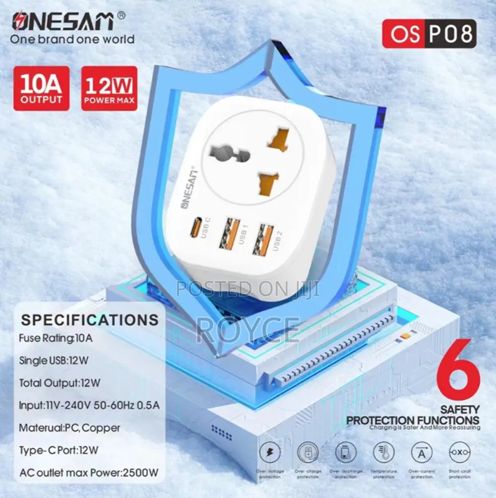 2USB + Type -C Small Conversion Head Universal Adapter