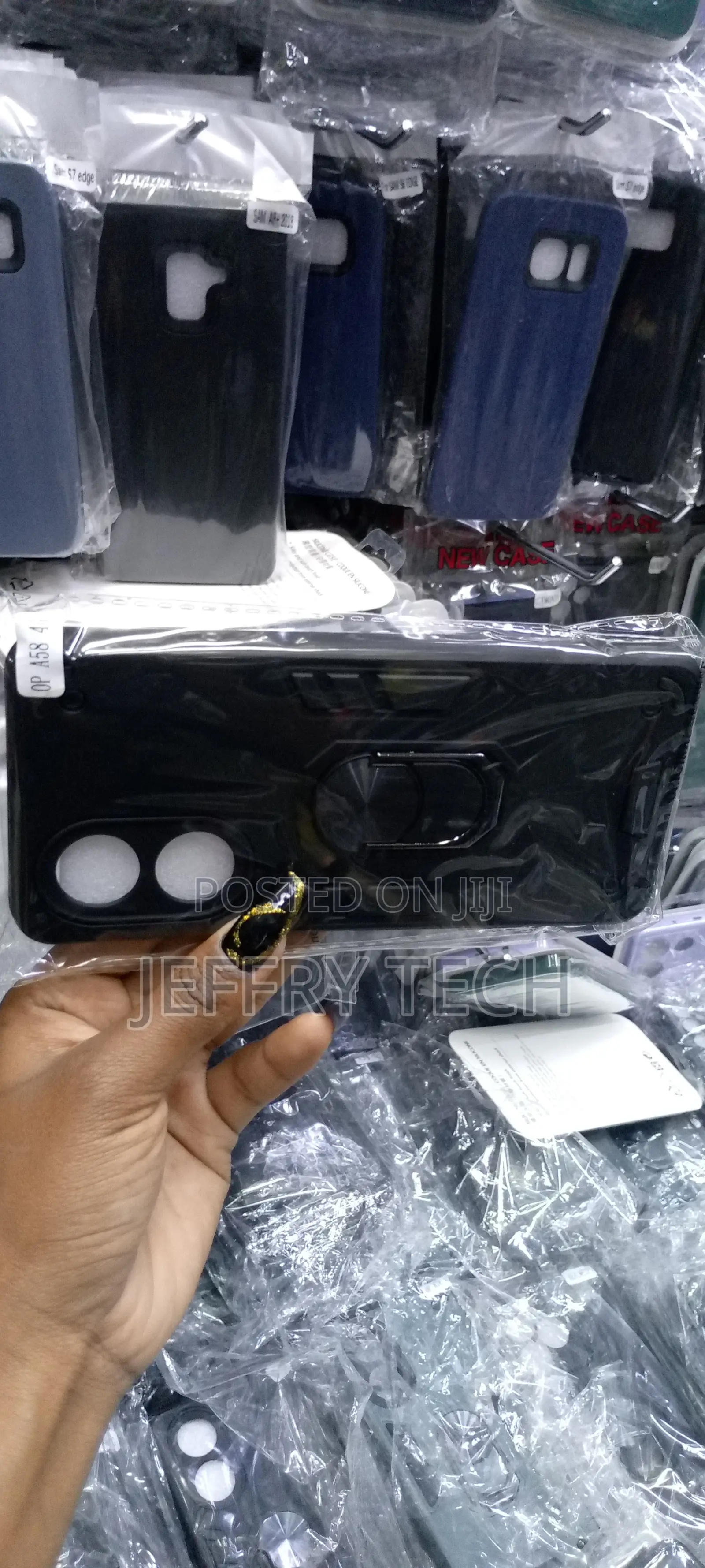 OPPO A58 4G Case With Stand Ring Lens Slide Protection