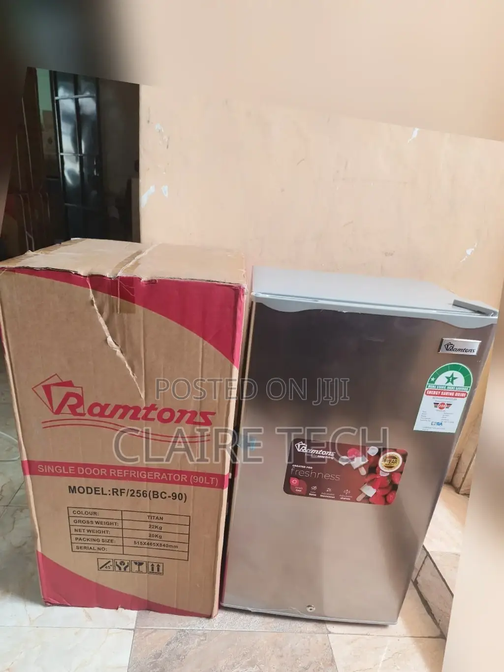Titan Silver 90 Litres Single Door Ramtons Fridge RF/256