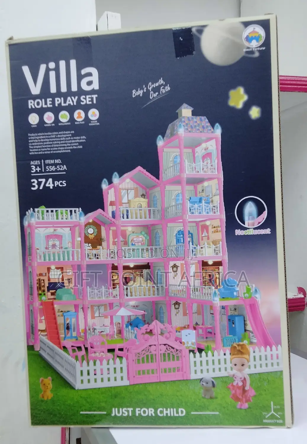 379 Pieces Doll House Play Set for Kids