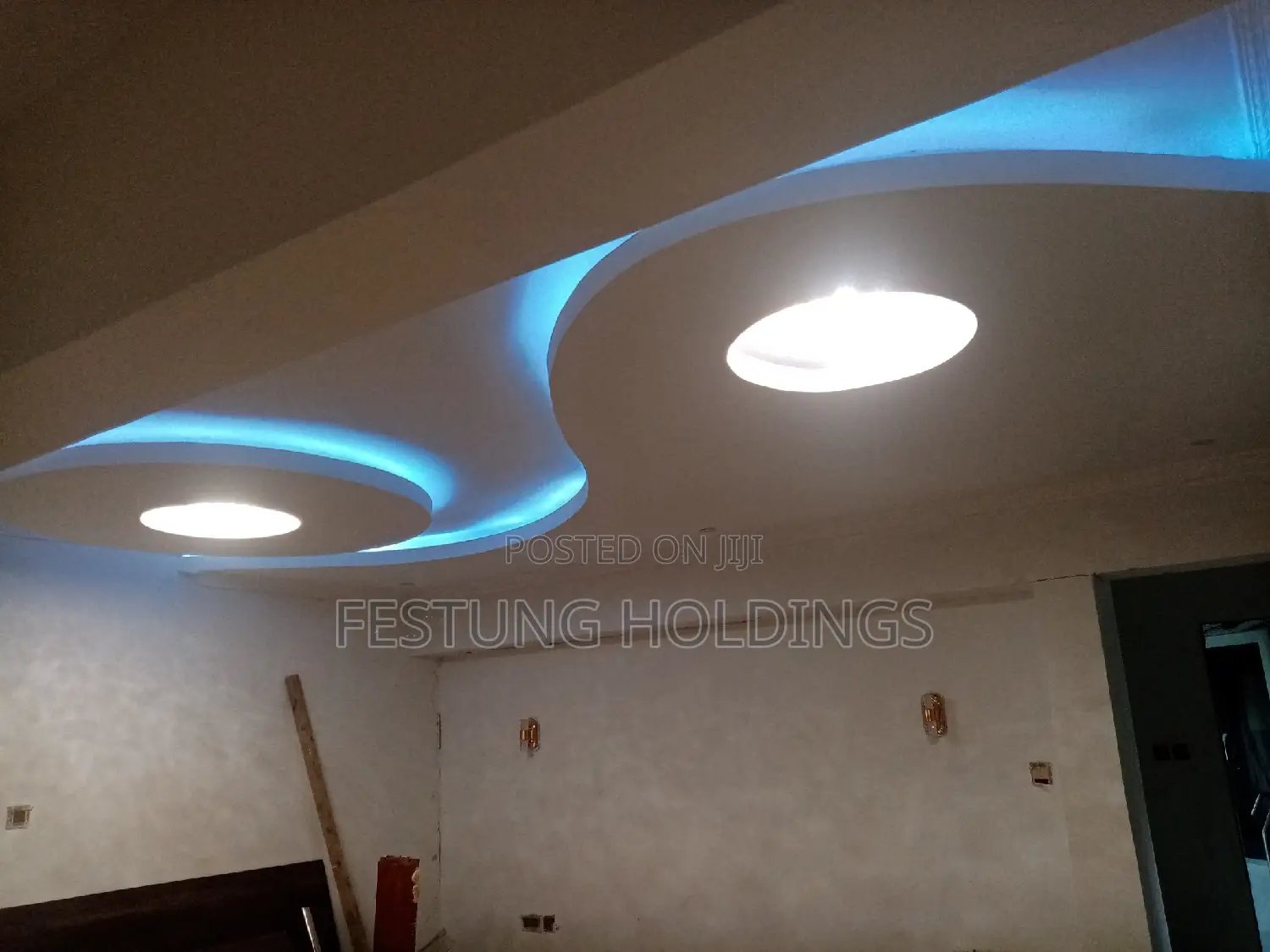 Multicolored Lighted Gypsum Ceilings