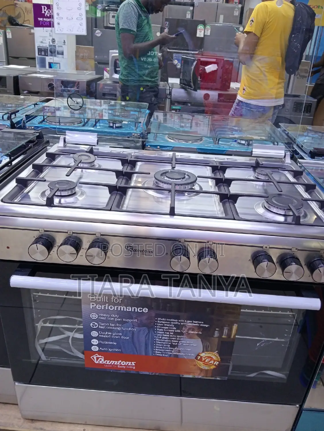 Ramtons Rf/499 5g + Electric Oven 90×60 Cooker – Silver
