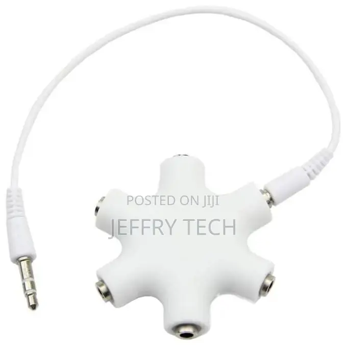 6 Ports 3.5mm Stereo Female Adapter With 3.5mm Audio Cable