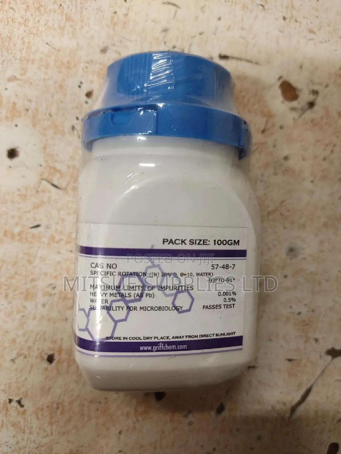 D- Fructose , Fruit Sugar 100G for General Use