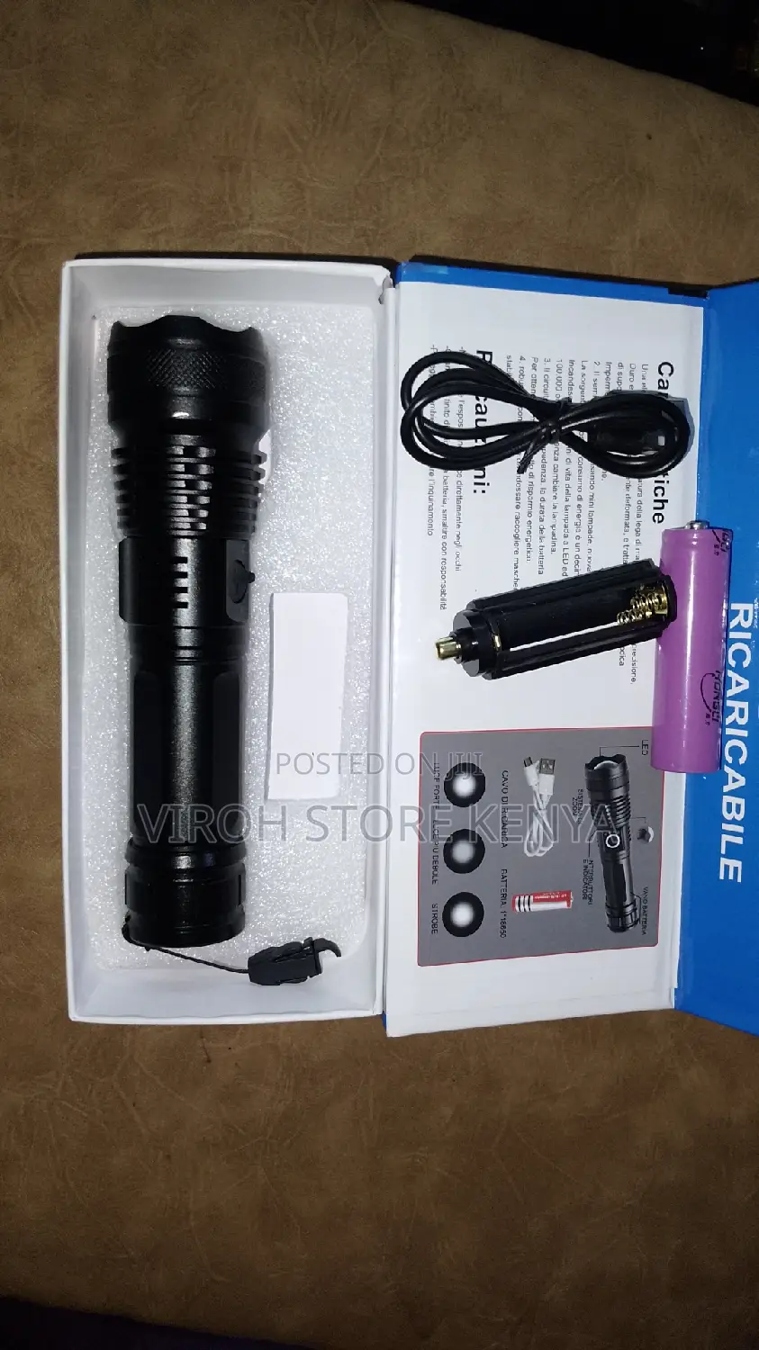 Rechargeable LED Torch 2000 Lumens