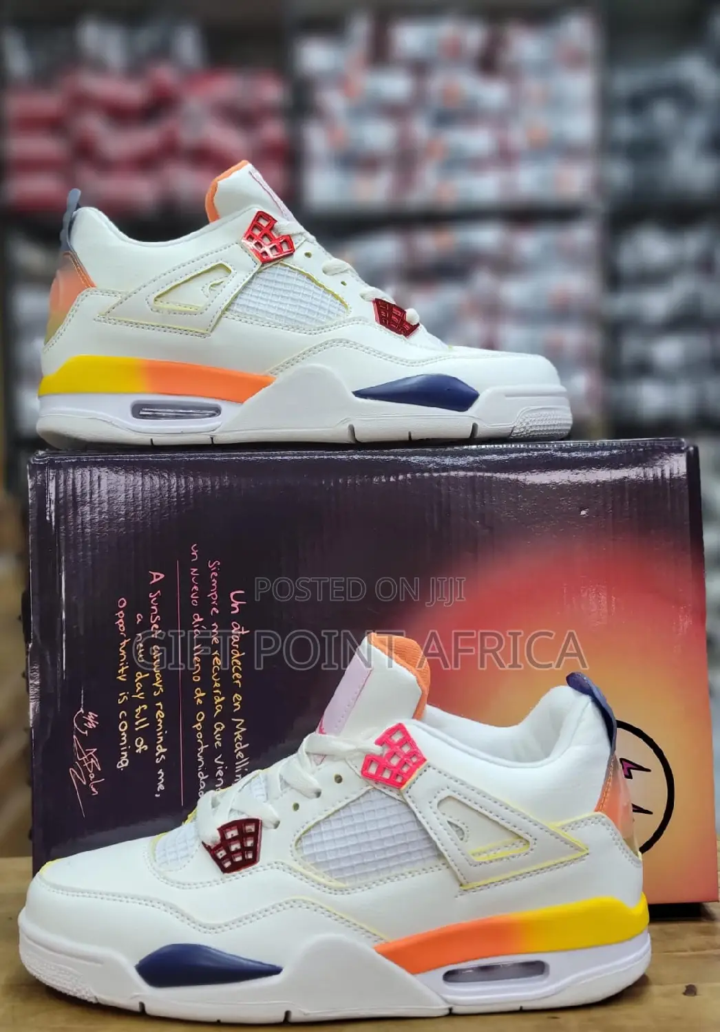 Jordan 4 Frozen $Balvin Sneakers
