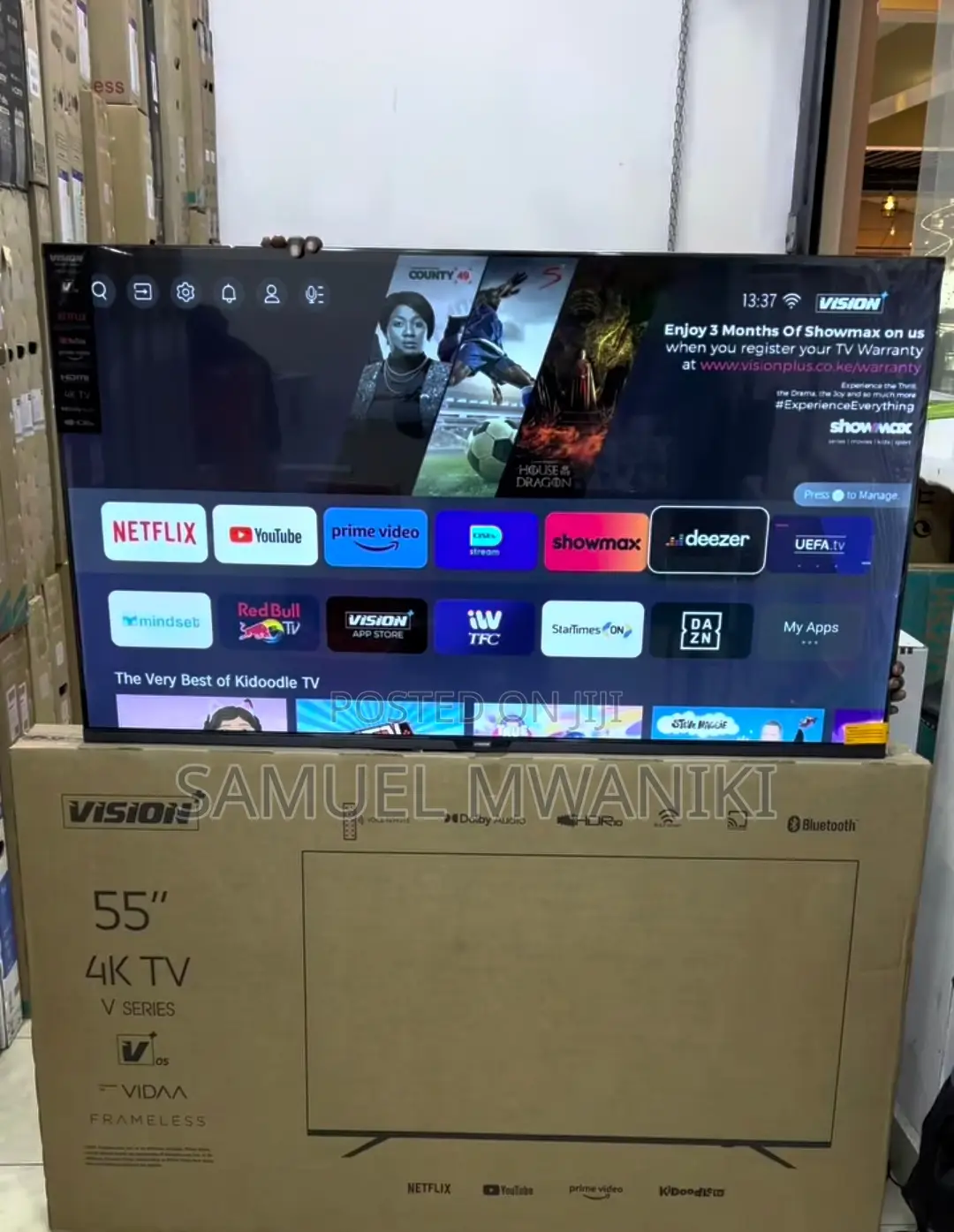 Vision Plus 55"Inches Smart Uhd Tv Bluetooth and Chromecast