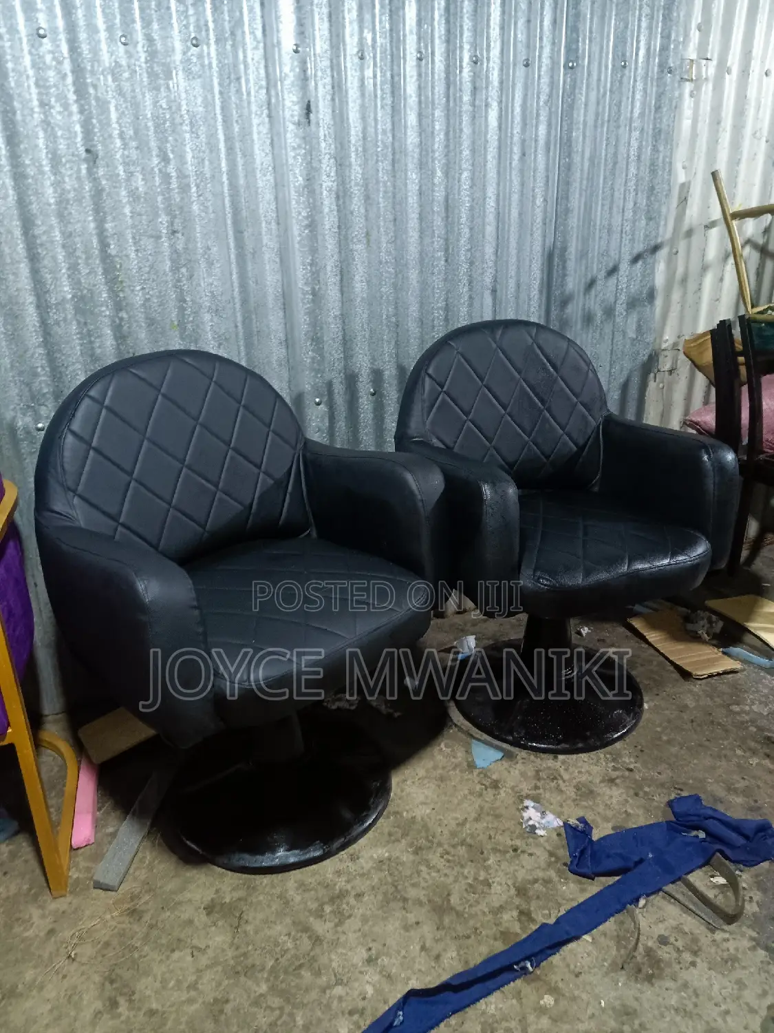 Salon Chairs, Black 
