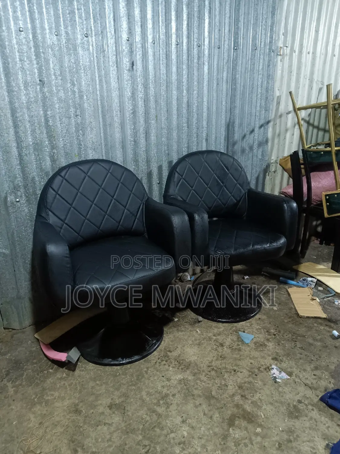 Salon Chairs, Black 