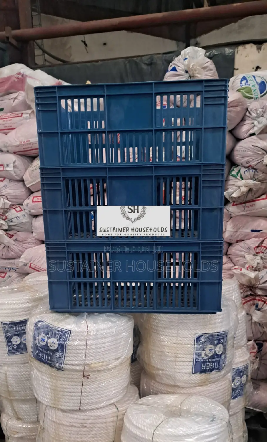 Navy Blue Storage Bread Crates