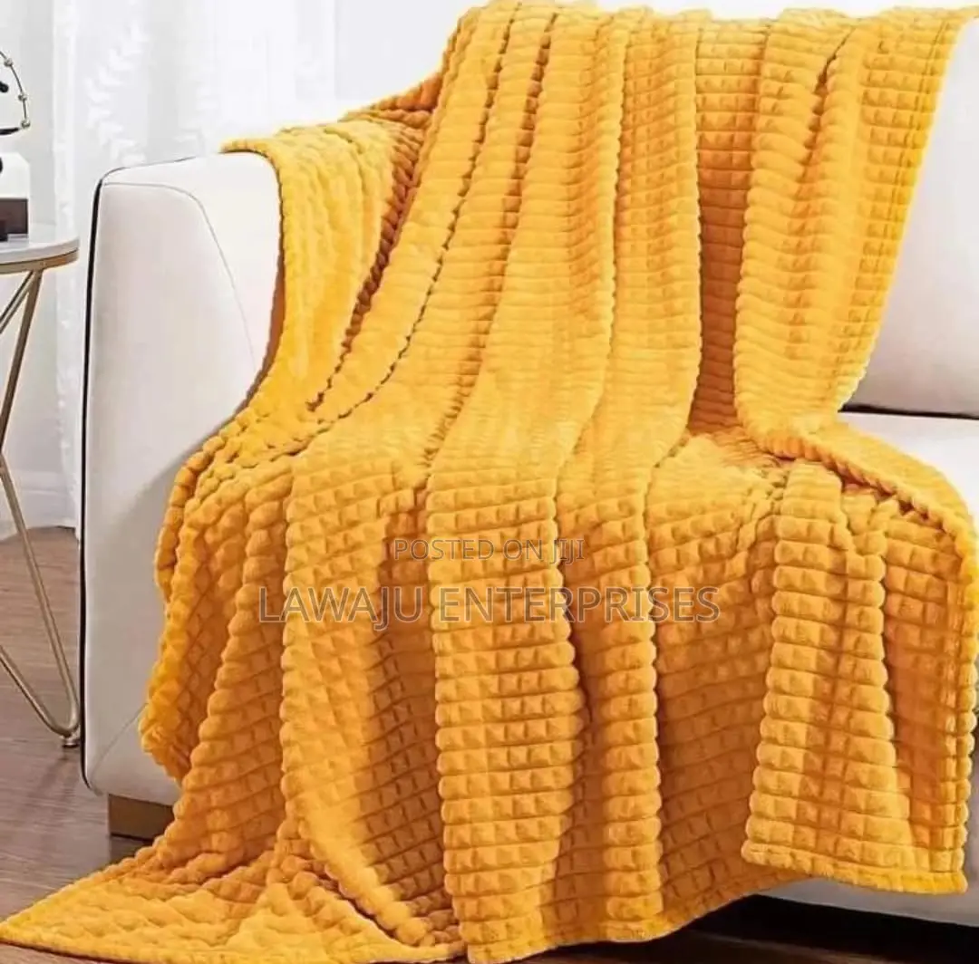 Yellow Flannel Throw Blanket