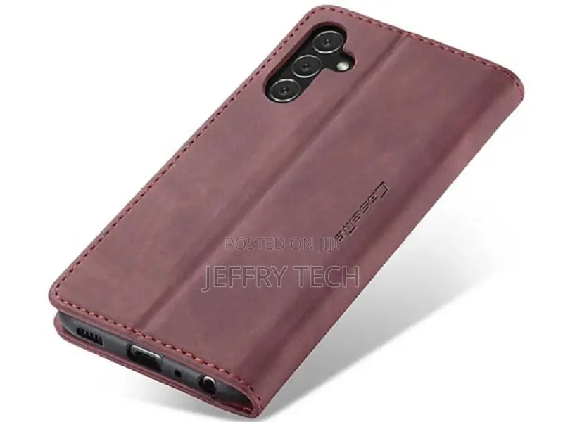 Leather Wallet Case With Stand for Samsung Galaxy A05s - Bur