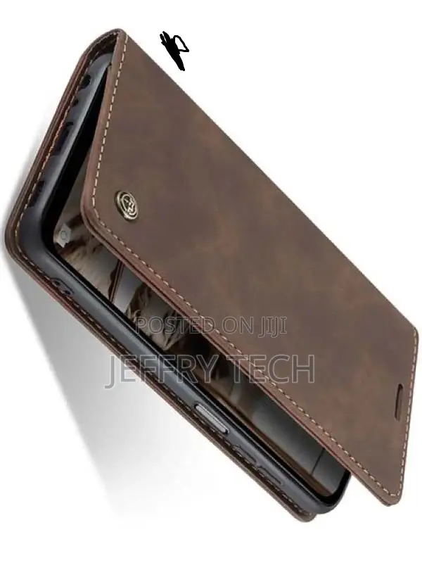Leather Wallet Case With Stand for Samsung Galaxy A14 - Choc