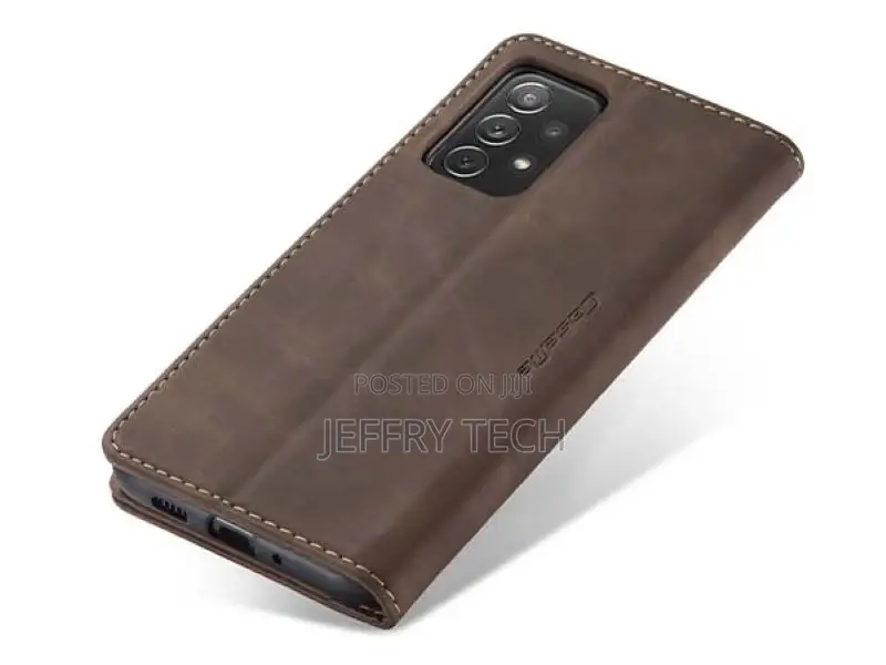Wallet Case With Stand for Samsung Galaxy A73 5G - Chocolate