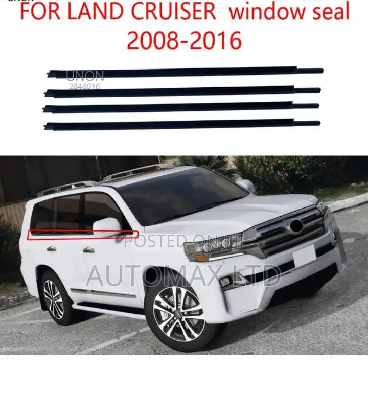 4pcs Toyota Land Cruiser V8, LC200 Outside Weatherstrips