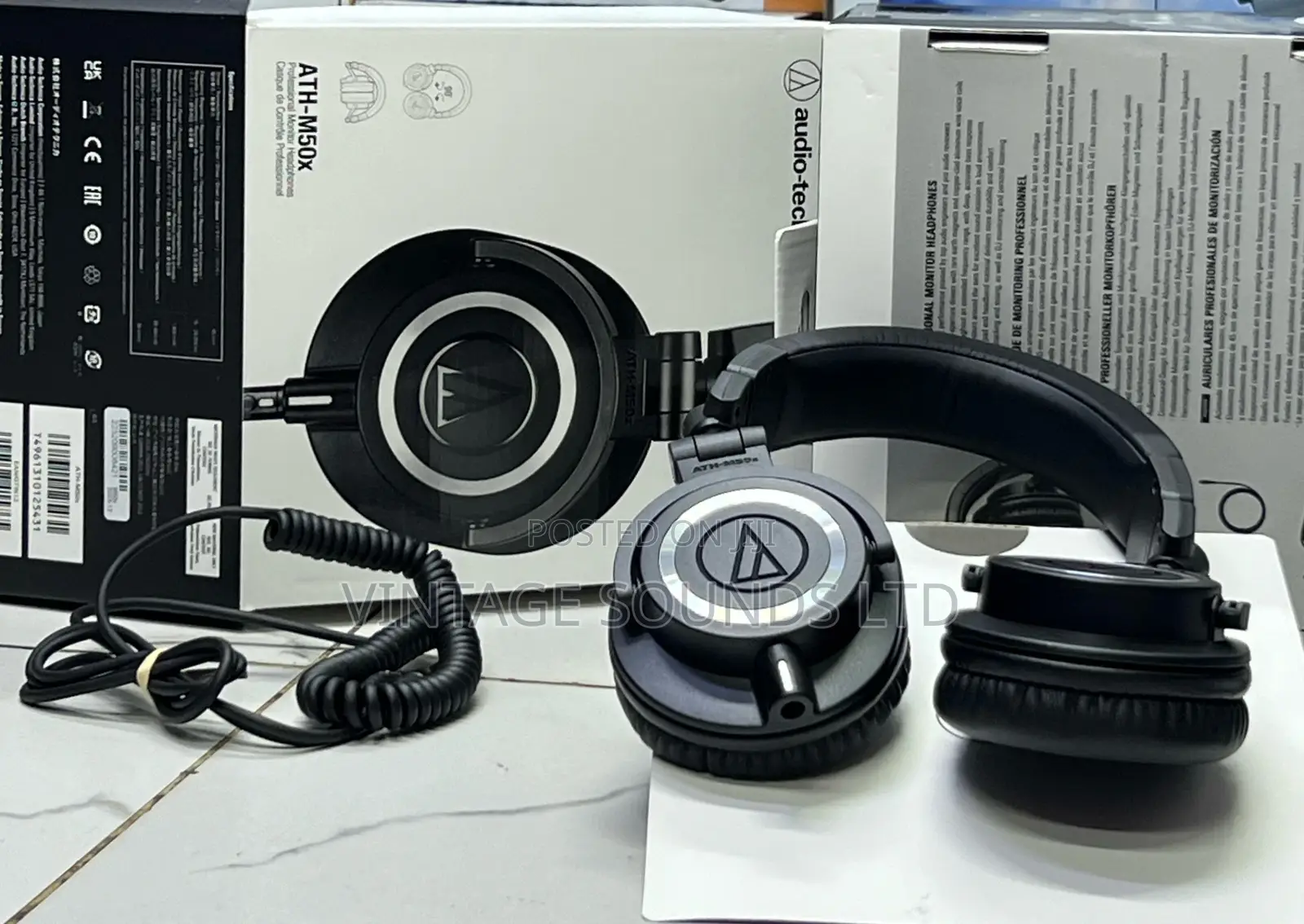 Audio-Technica Ath-M50x Closed-Back Monitor Headphones