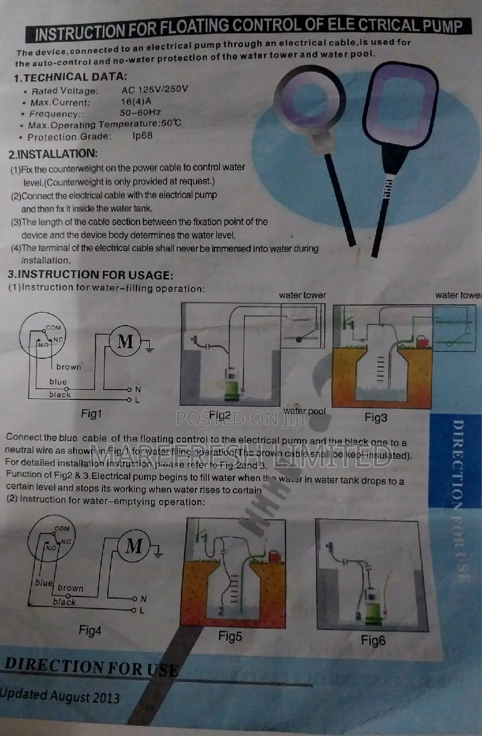 Float Switch Fluid Kevel Control