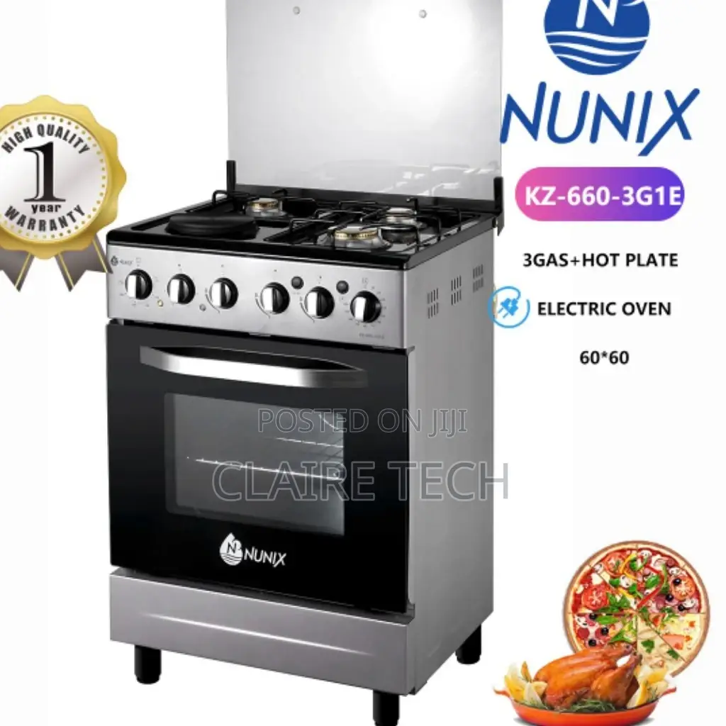 Silver 60*60 3+1 Standing Cooker With Electric Oven 