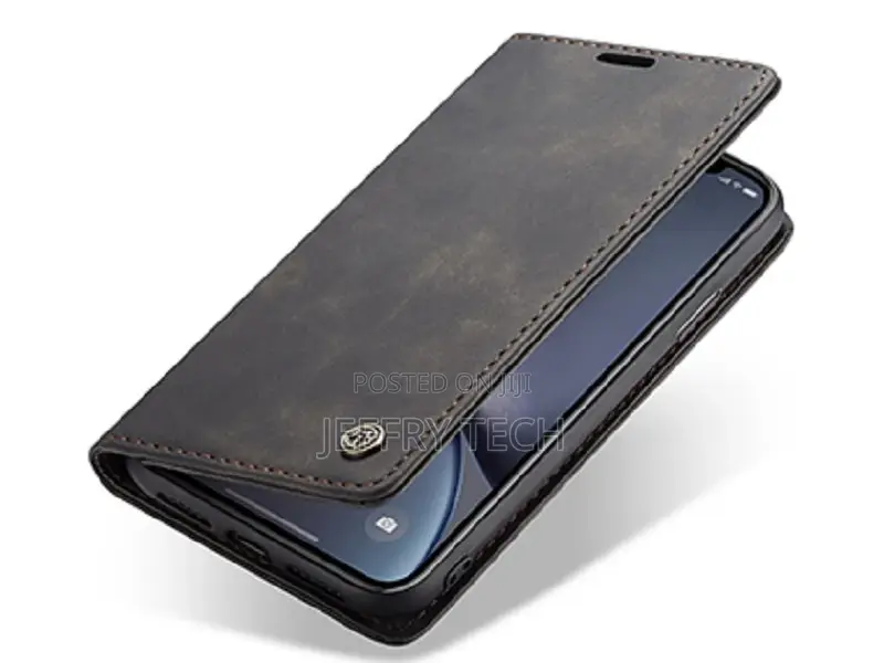 Synthetic Leather Wallet Case With Stand for iPhone XR - Cha