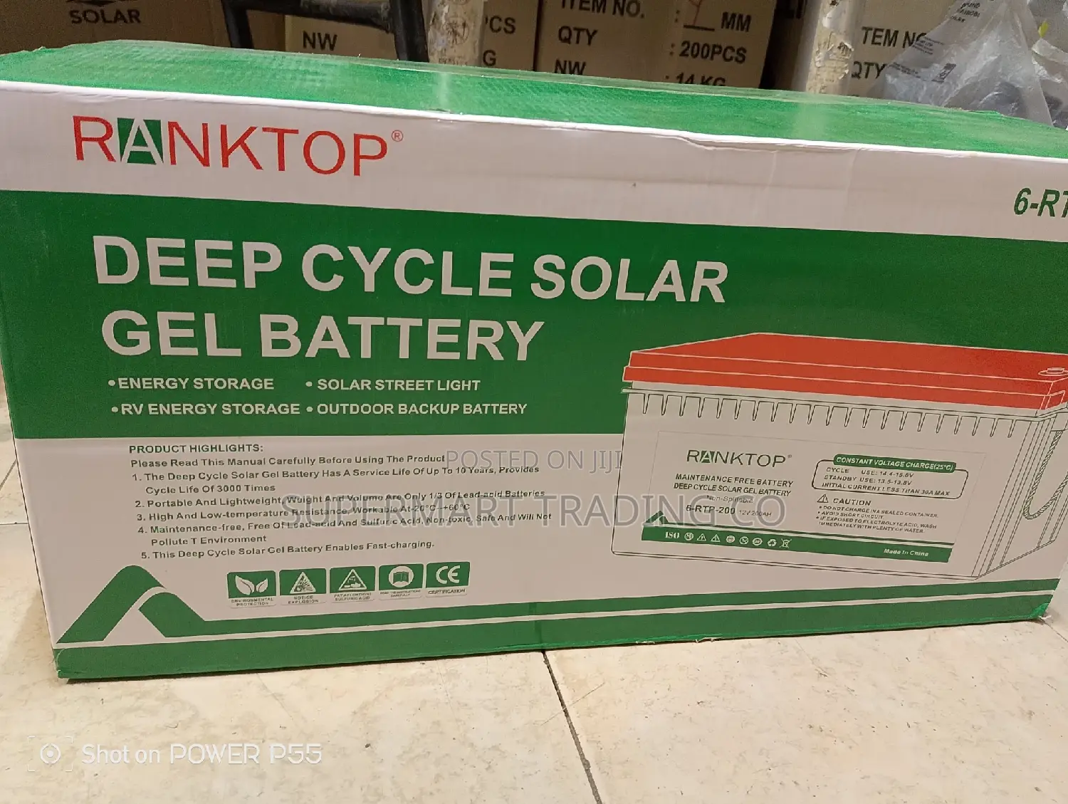 Solar Battery Deep Cycle Gel 200ah