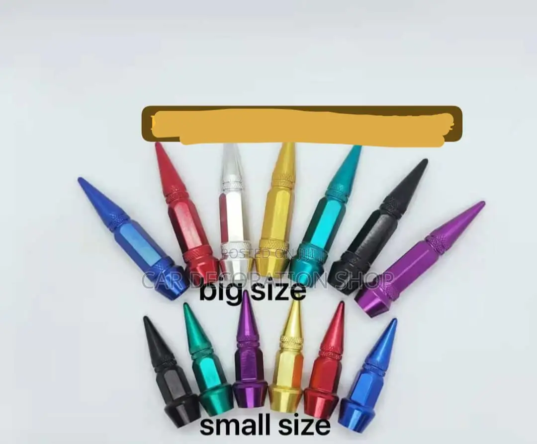 4pcs Metallic Colored Short or Long Wheel Nozzle Caps