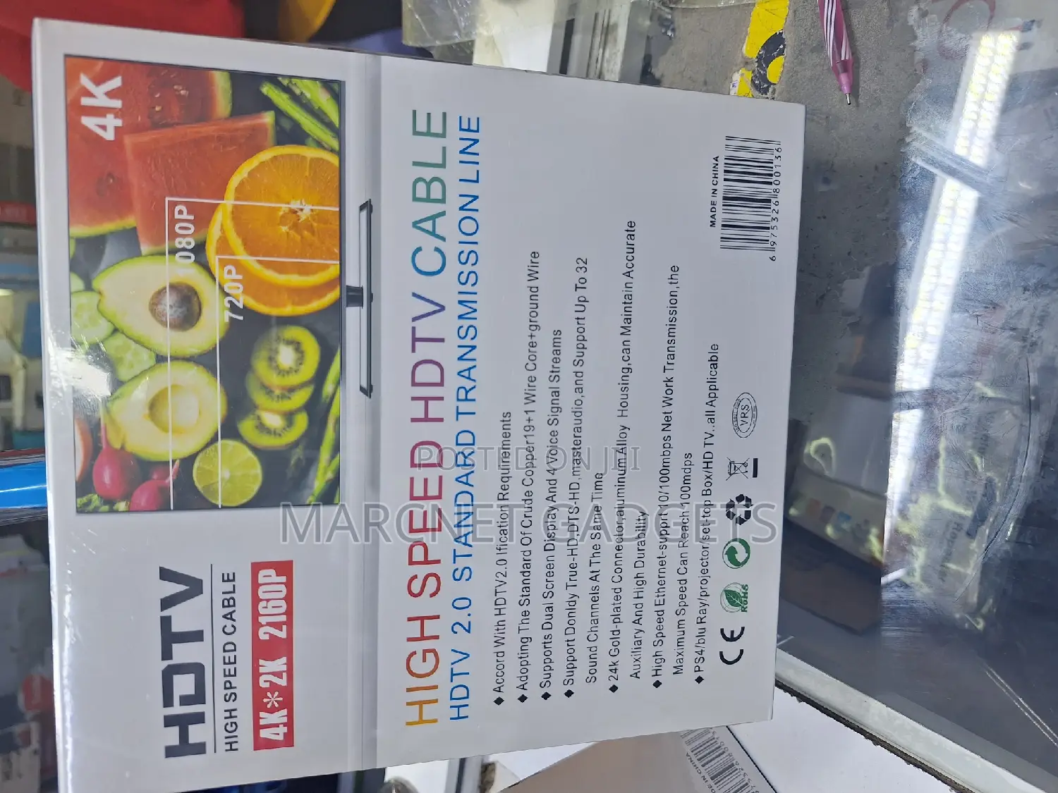 High Speed 2.0 Hdmi Cable Gold Plated, 32 Sound Channel
