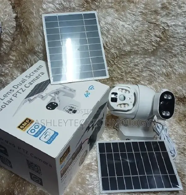 4G Simcard 6MP Ubox Dual Lens Dual Screen Solar PTZ Camera