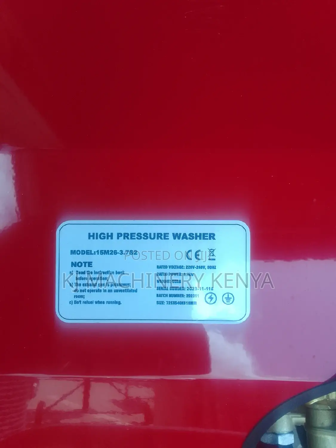 Pioneer 3450psi Highpressure Washer Electric Powered.