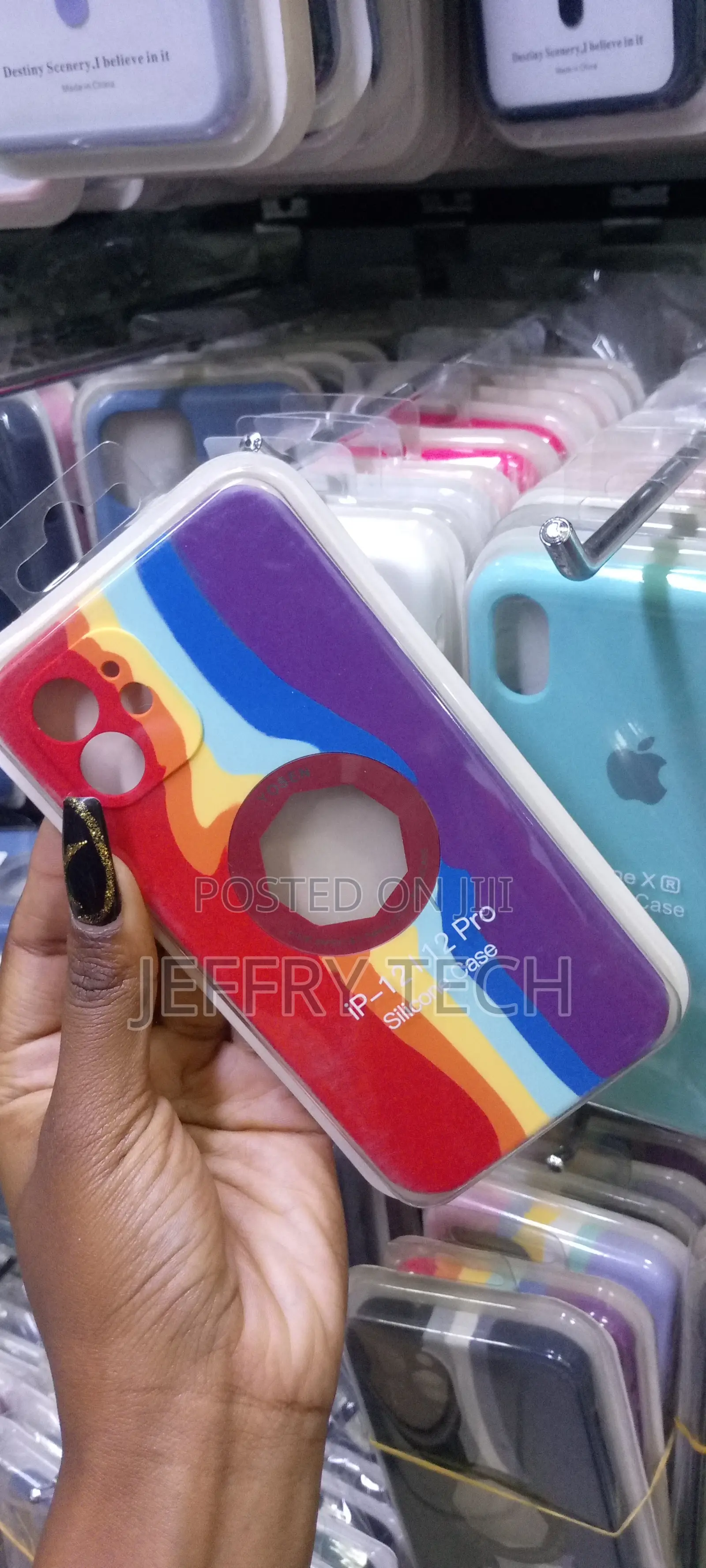 iPhone 12 Pro Max Cover - Orange - Jdotom Soft Rainbow-Awer