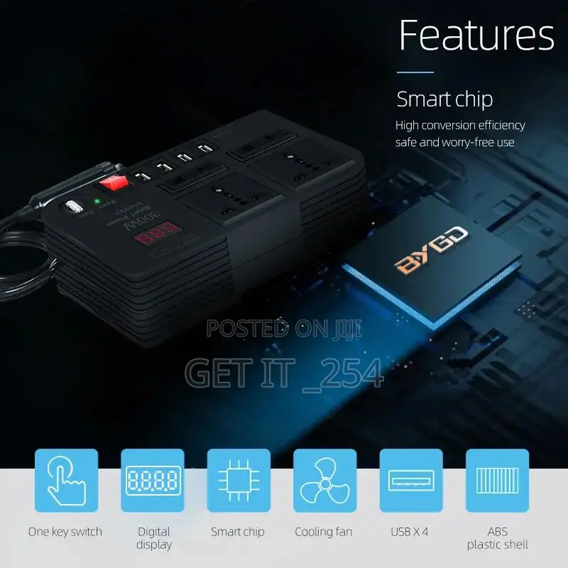 *300W Power Inverter DC 12V To AC 220V Car Power Inventor