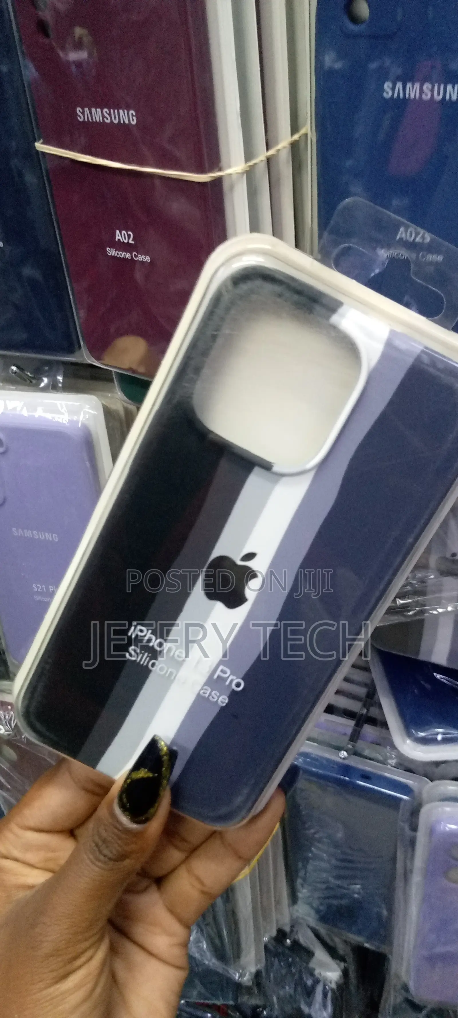 RHOTH- iPhone 13 Pro Max Cover Black Rainbow Series Silicon