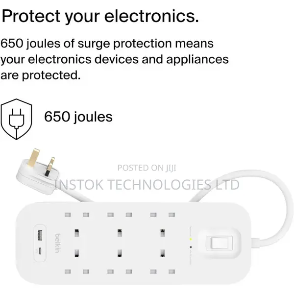 Belkin Connect Surge Protector 6-Outlet With USB-C and USB-A