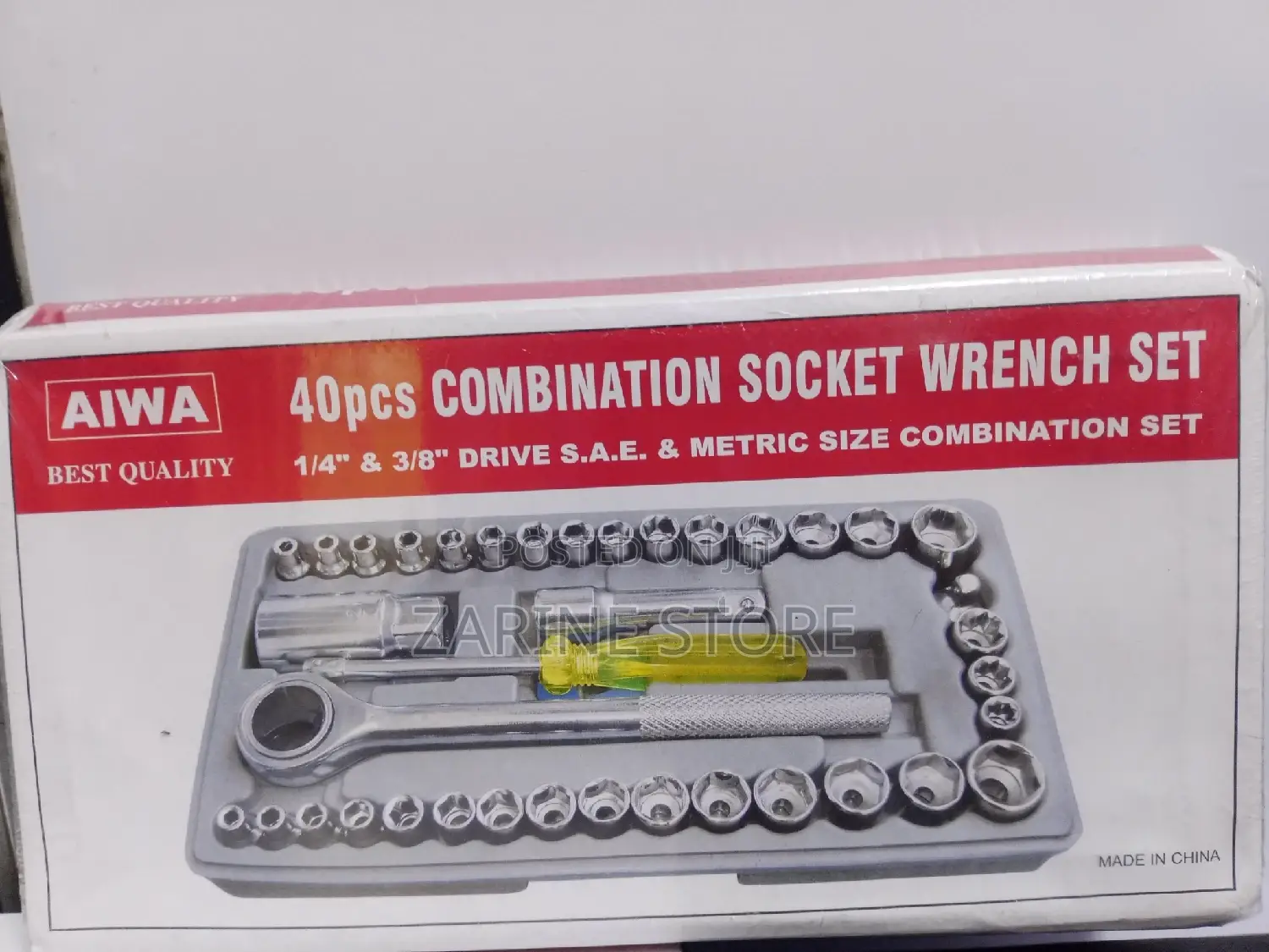 40pcs Combination Socket Wrench Set 1/4"3/8" Car Repair Tool