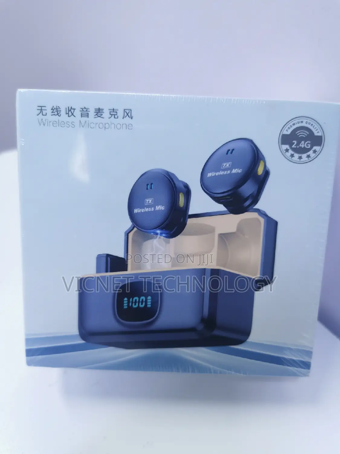Noise Cancellation Dual Wireless Microphone With Charging