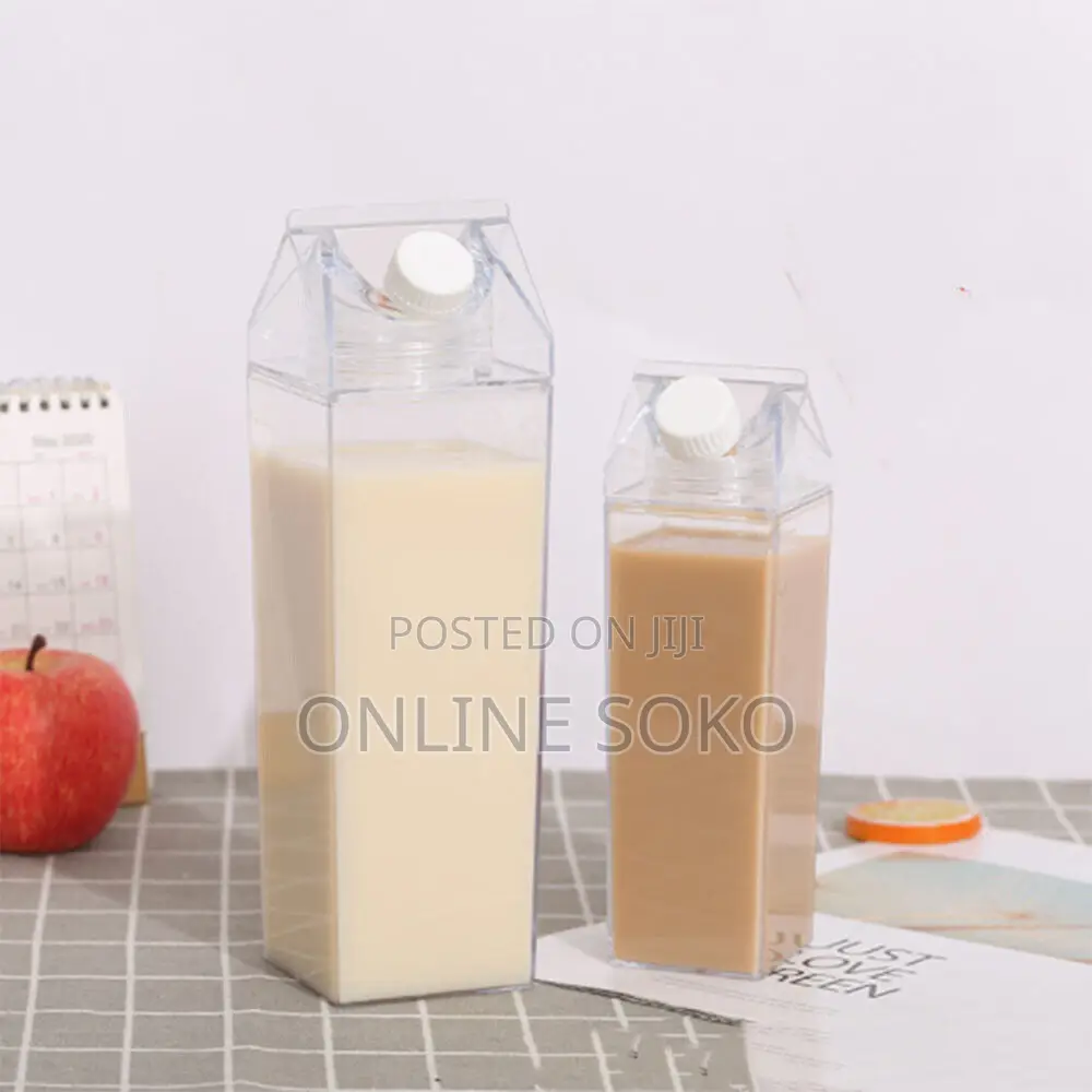 Acrylic Plastic Water Milk Juice Storage Bottles - 1L 0.5L