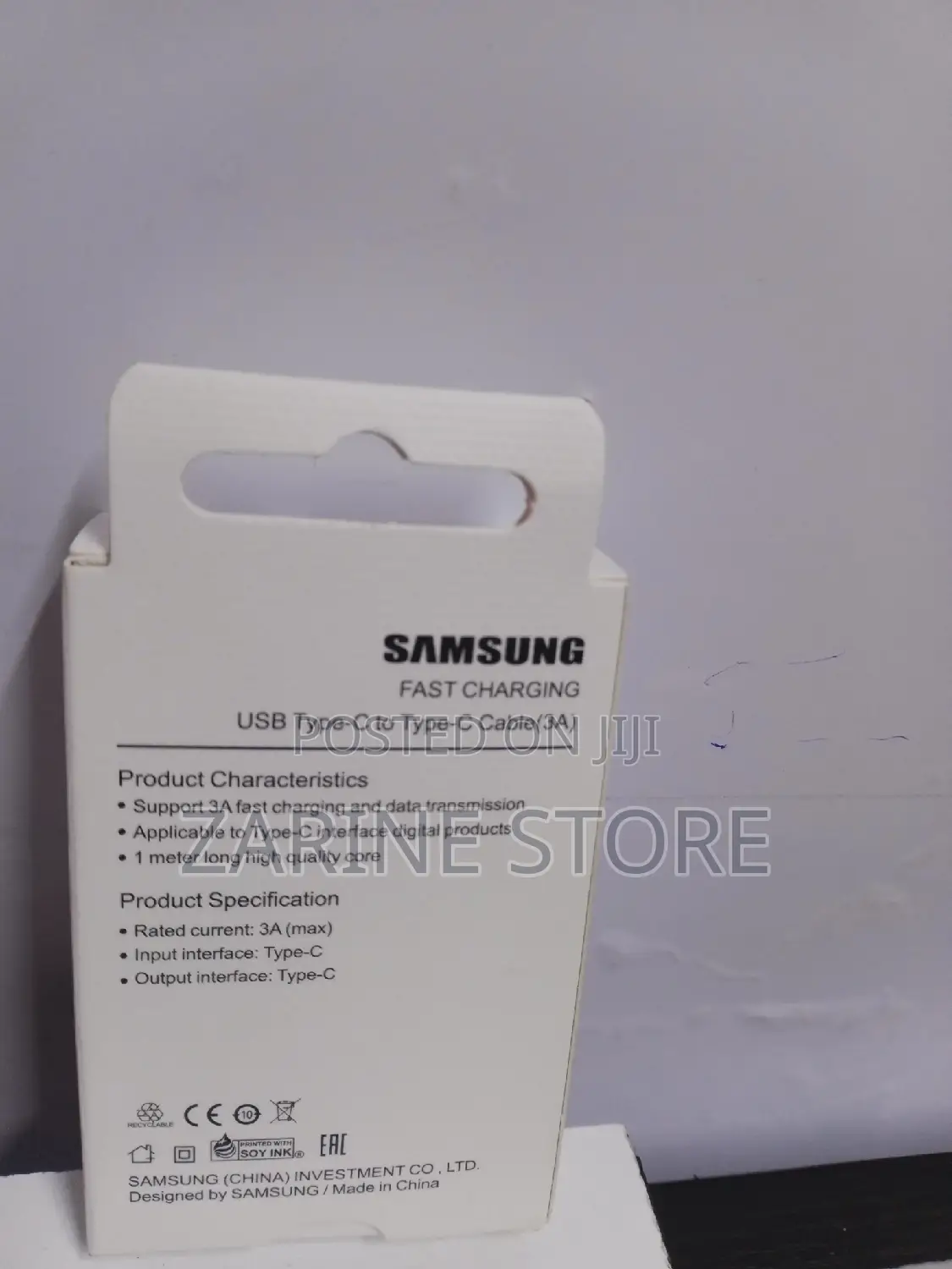 Samsung USB Cable Type C to C Cable 3A 1metres Long