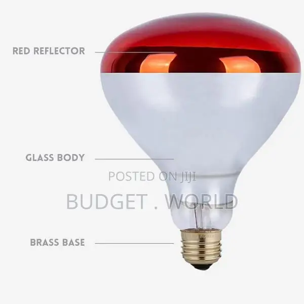 250 Watt Red Heat Lamp Bulbs- Poultry,Chicken Bulb