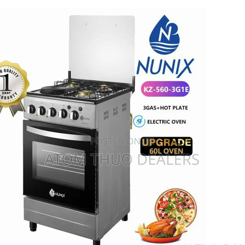 Nunix 50*55 3+1 Standing Cookerwithelectric Oven KZ-560-3G1E