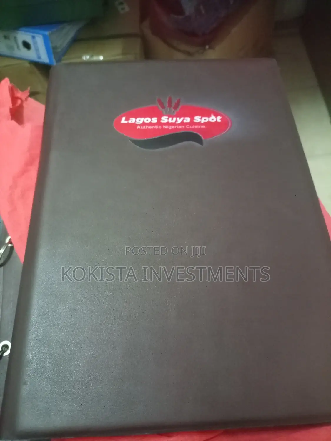 Leather Hotel Menu Folders